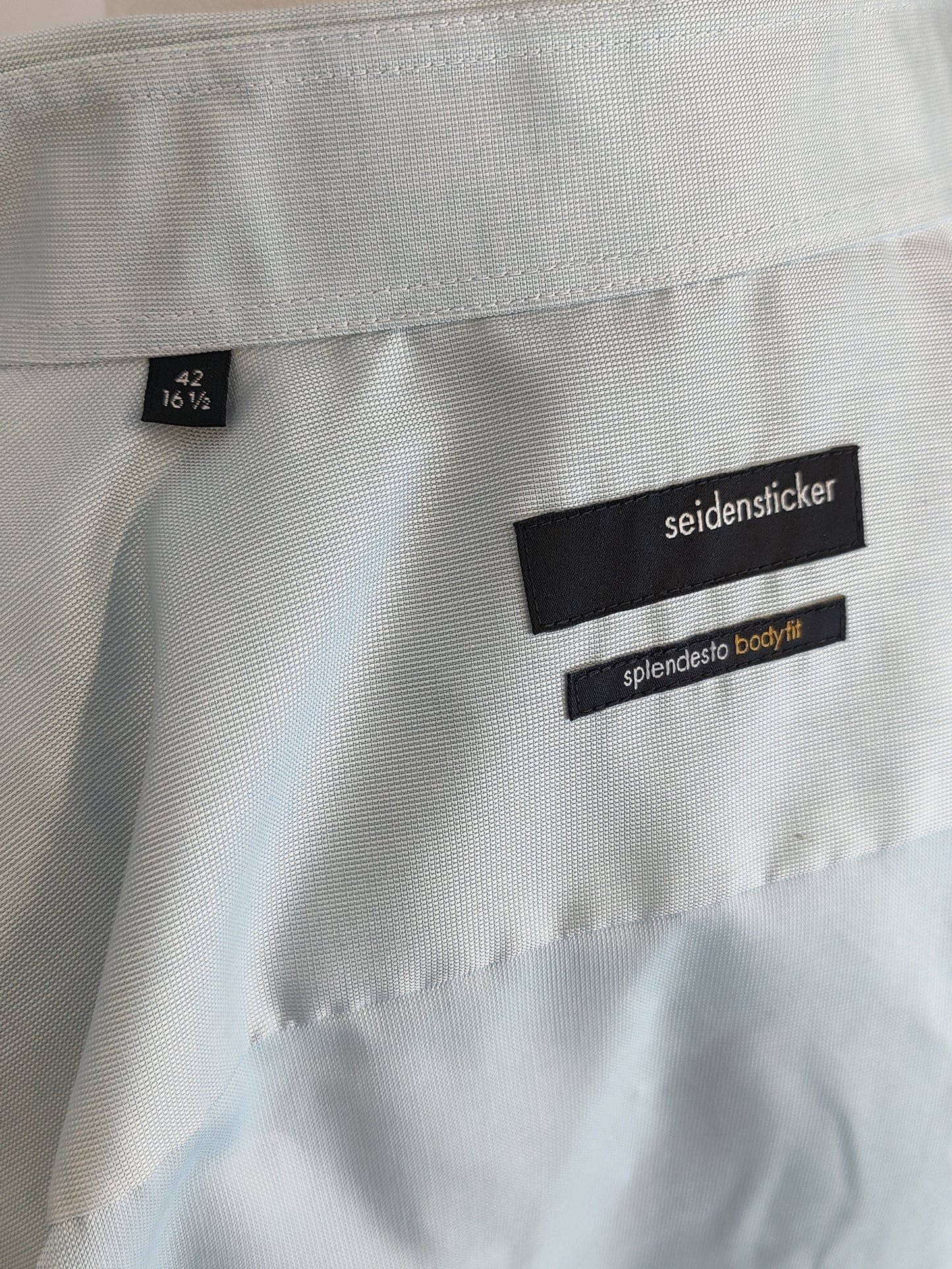 Seidensticker Men's Textured Formal Shirt -Light Blue
