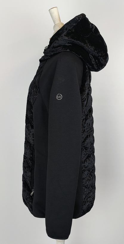 Michael Kors Down Filled Velvet  Hybrid Jacket-Black