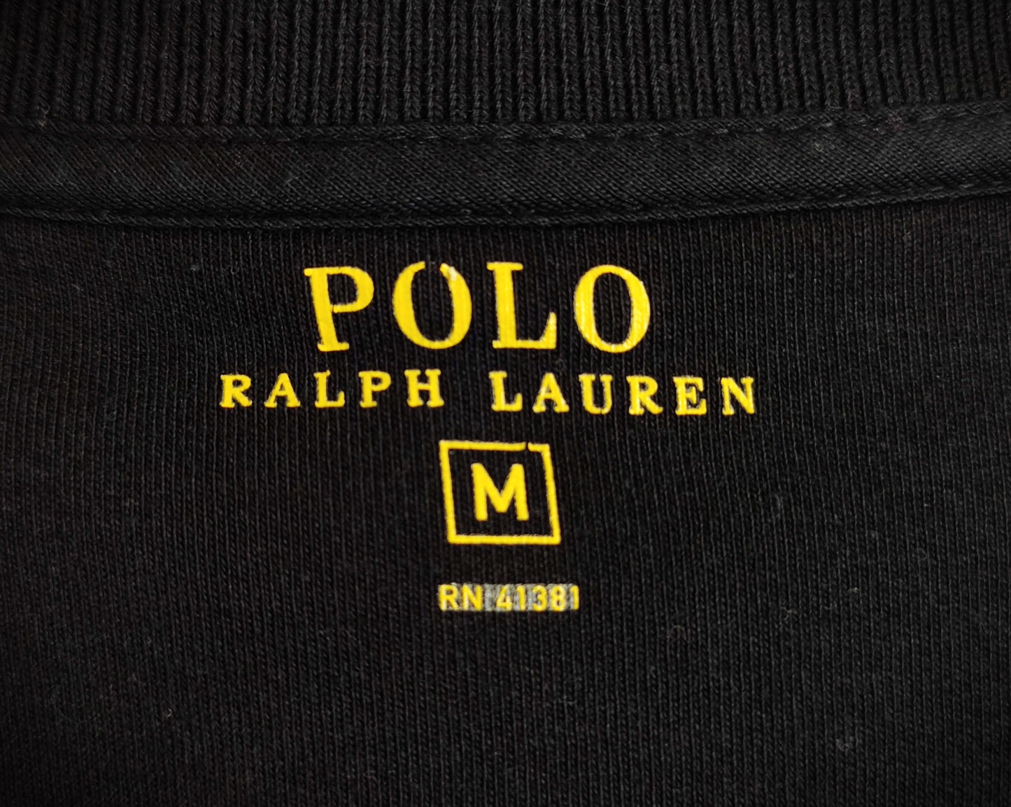Polo Ralph Lauren Vintage Tipped Jersey Bomber Jacket-Black with White Trim
