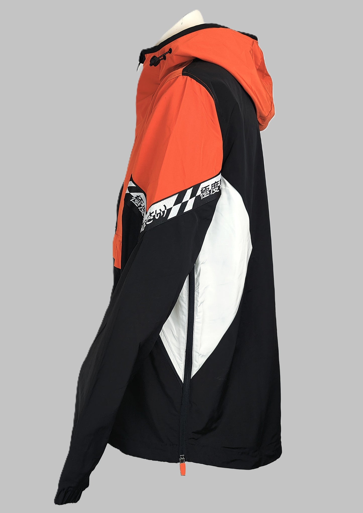 Superdry® Jared Overhead Cagoule Jacket- Bold Orange/White and Black