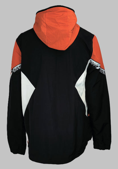 Superdry® Jared Overhead Cagoule Jacket- Bold Orange/White and Black