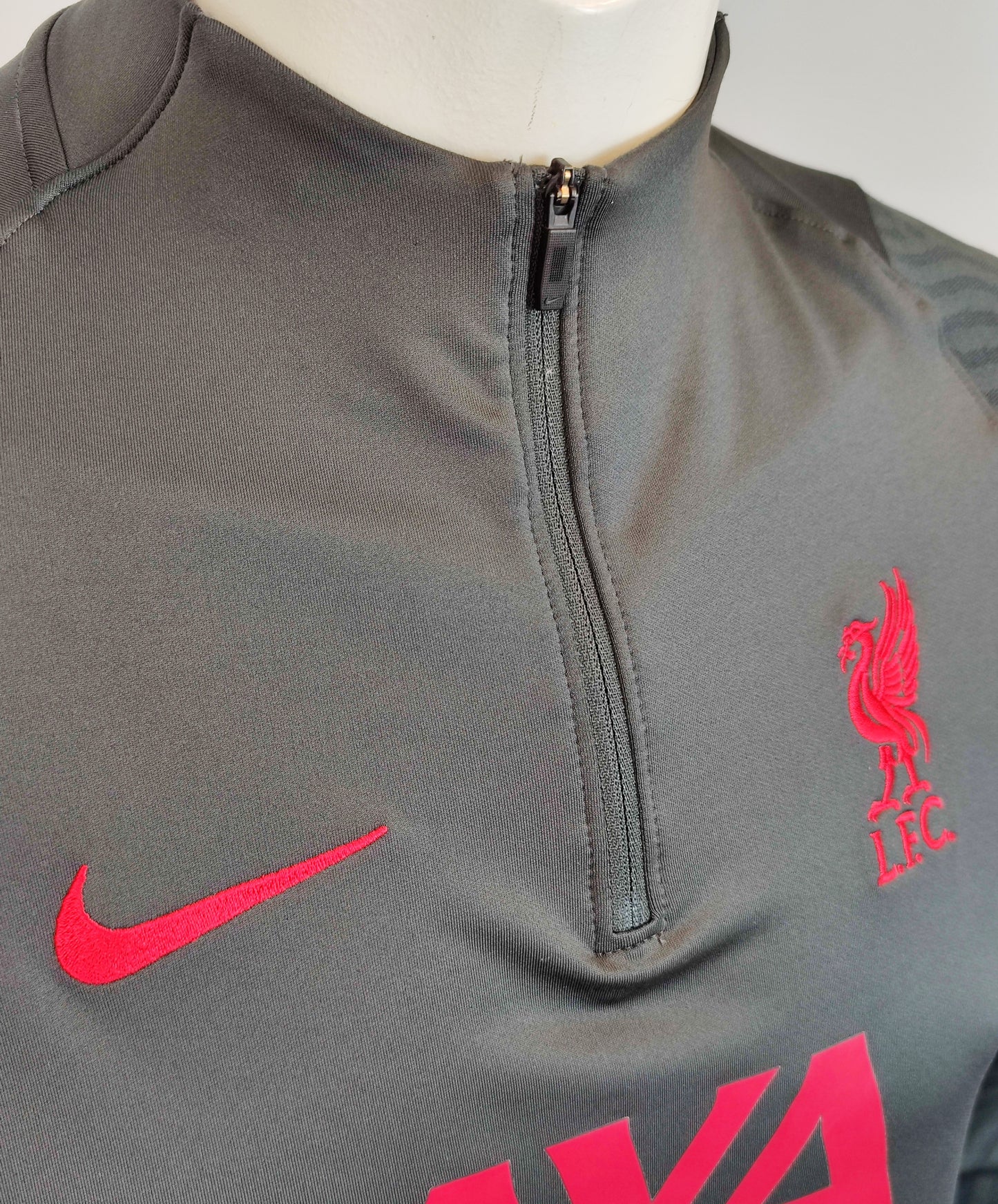 LFC 20-21- Nike Dri-Fit 1/4 Zip Training Top-Grey/Red