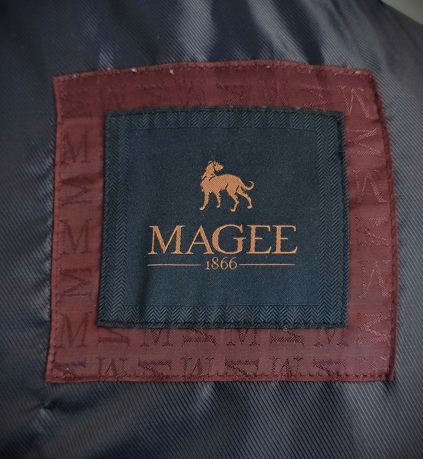 Magee 1866 Glenveigh Quilted Faux Suede Coat- Navy