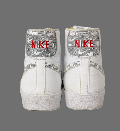 NIKE-"Blazer 77" High Top Trainers - White with Black&Red detail