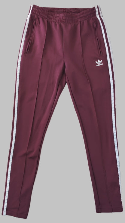 Adidas Original "Primeblue" Superstar Women's Tracksuit Bottoms-Burgundy