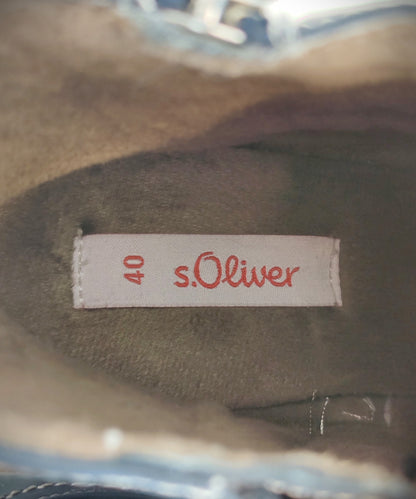 S Olive Women's Ankle Boot Chunky Sole-Navy and Tan