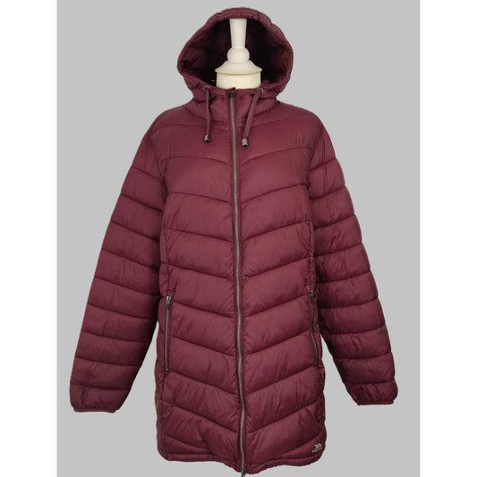 Trespass "Rianna" Women's Padded Hooded Long Jacket- Fig