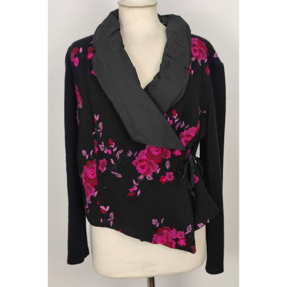 Verse Wrap Top Jacket - Black/Pink