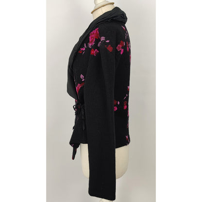 Verse Wrap Top Jacket - Black/Pink