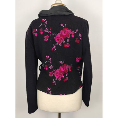 Verse Wrap Top Jacket - Black/Pink