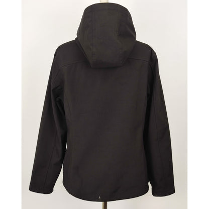 Free Tech Purple Lined Jacket Zip Woven Hood - Black&Purple