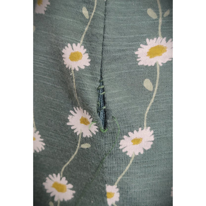 Brakeburn V Neck Jersey Dress with Daisy Print - Green