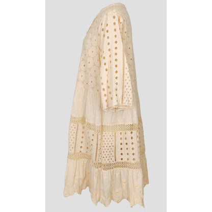 RIVER ISLAND Broderie Cover-Up Shirtdress - Cream