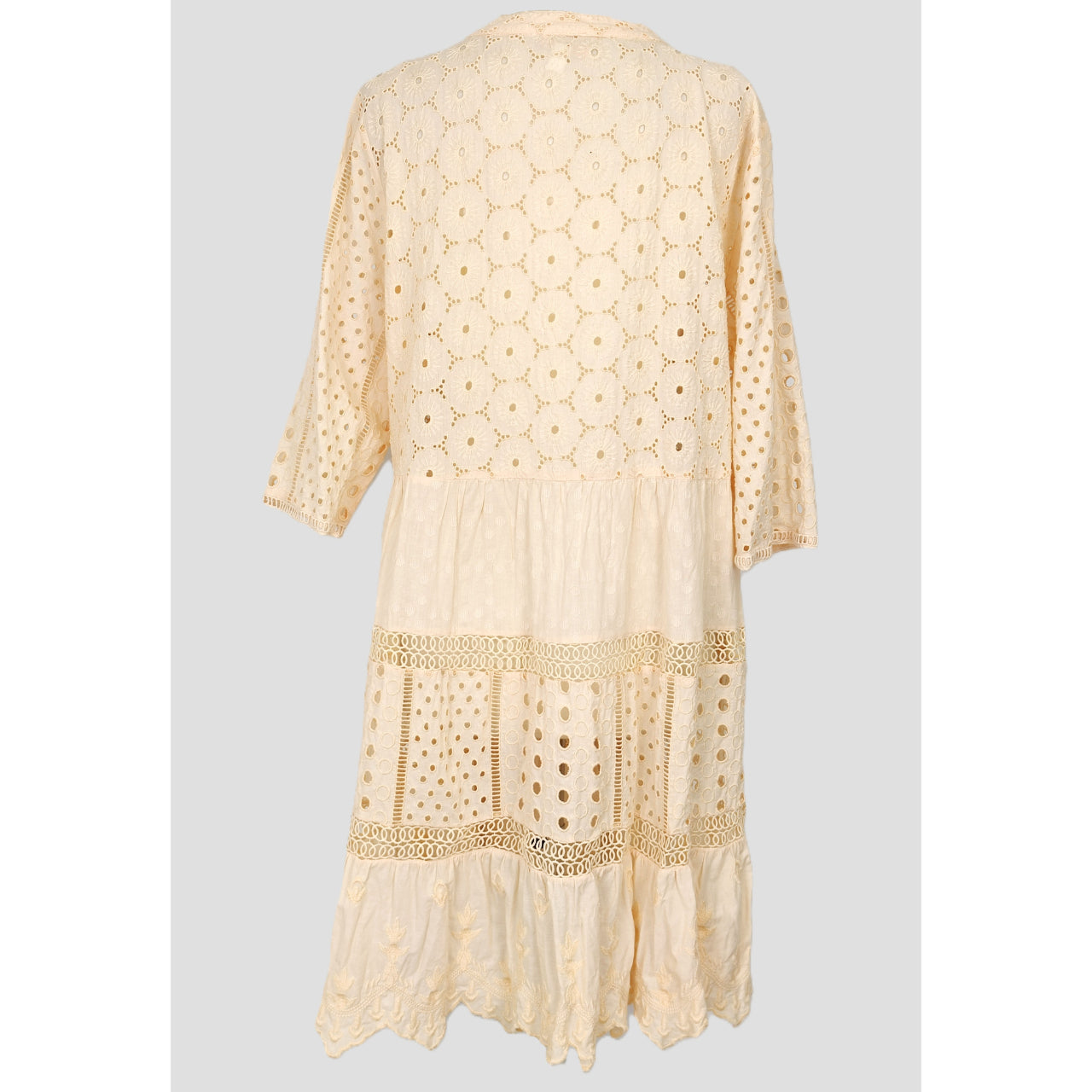 RIVER ISLAND Broderie Cover-Up Shirtdress - Cream