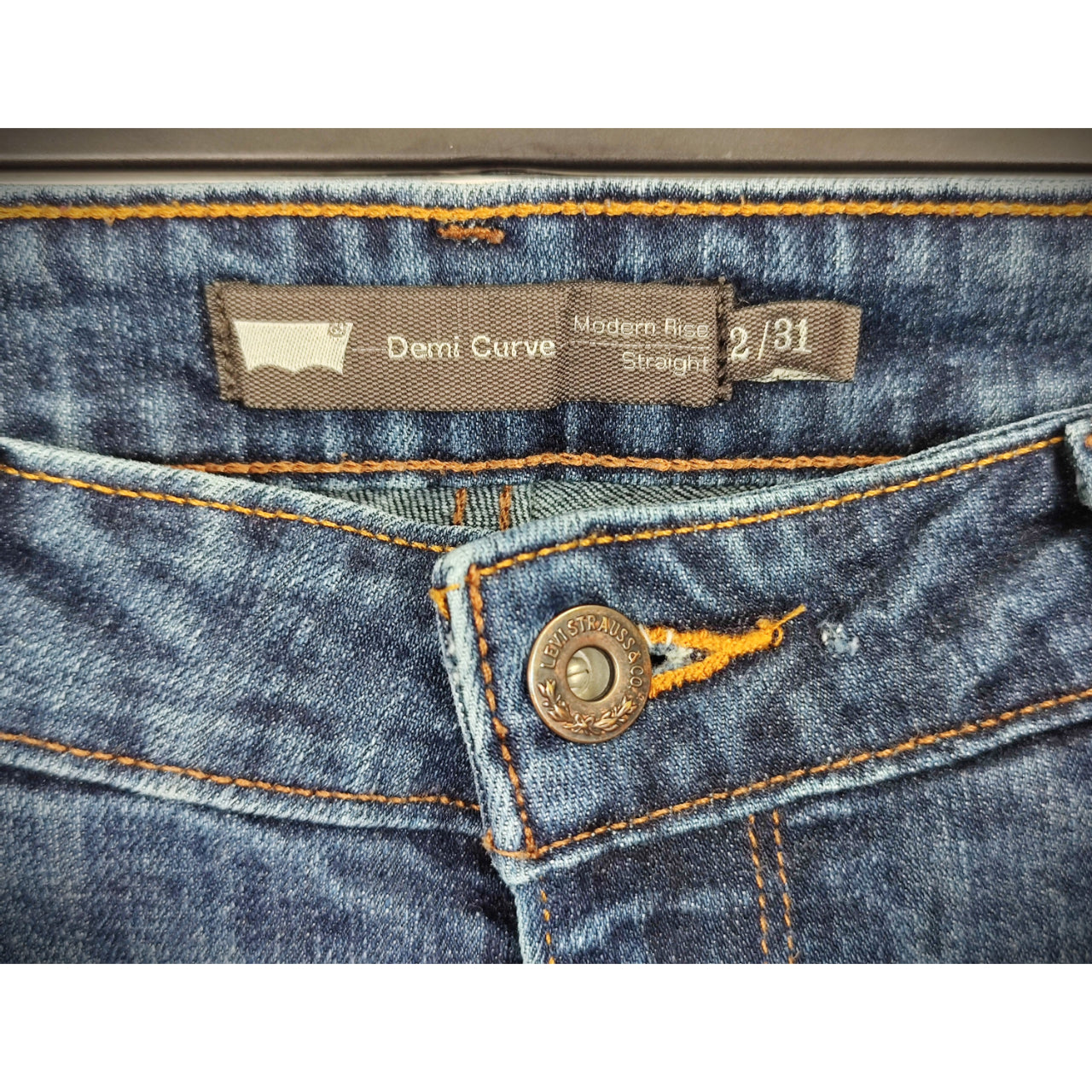 Levi's Strauss Demi Curve Modern Rise Straight Jeans - Washed Look
