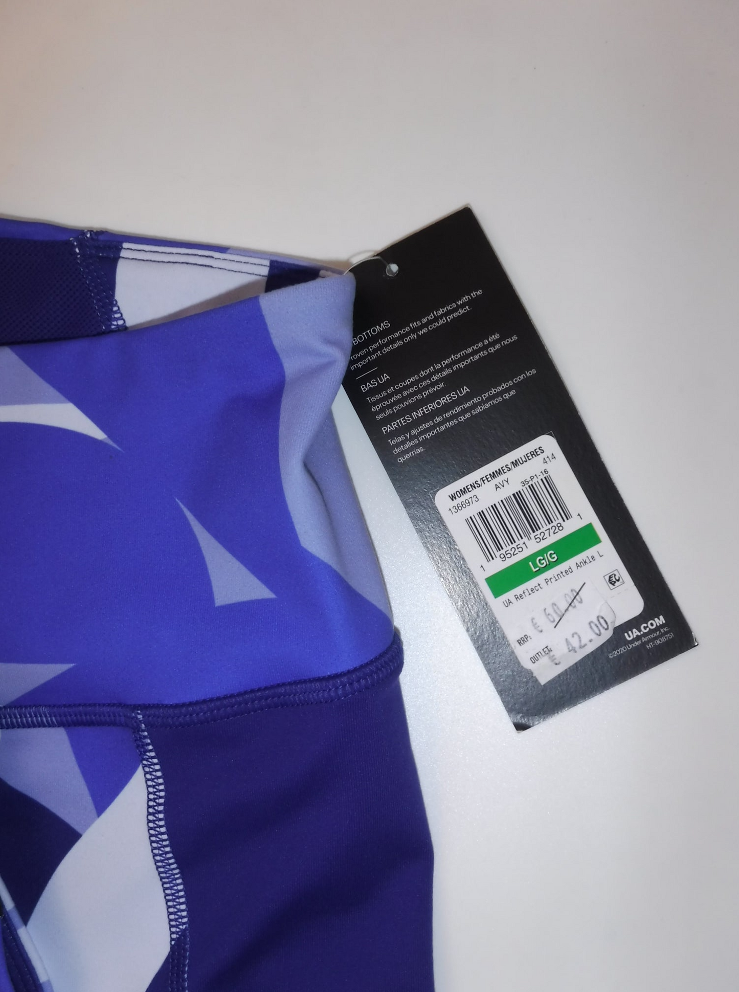 Under Armour UA Reflect Purple Printed Leggings